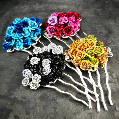 Haarkamm, Haarnadel,  Rosen