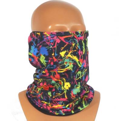 Halssocke Loop Schal Paintball Bunte Kleckse – Handmade, Unisex für Kinder & Erwachsene