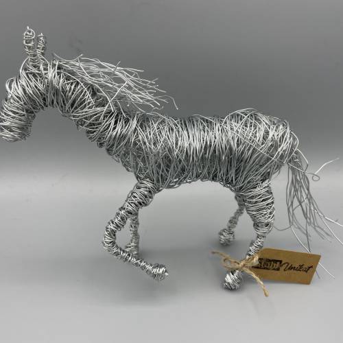 Pferd aus Draht - Skulptur -
