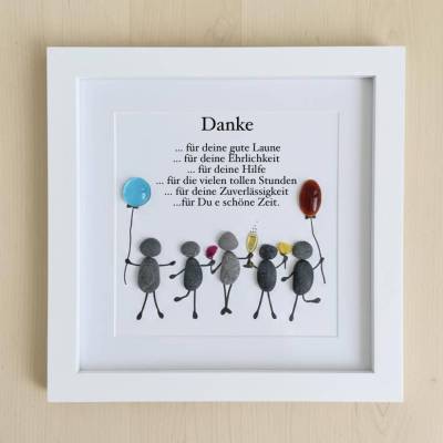 Steinbild Danke – Personalisiertes Geschenk für Kollegen, Freunde & Abschied | STB-198