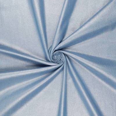 Stoff Baumwolle beschichteter Denim Jeansstoff jeans blau silber glänzend Hosenstoff Kleiderstoff
