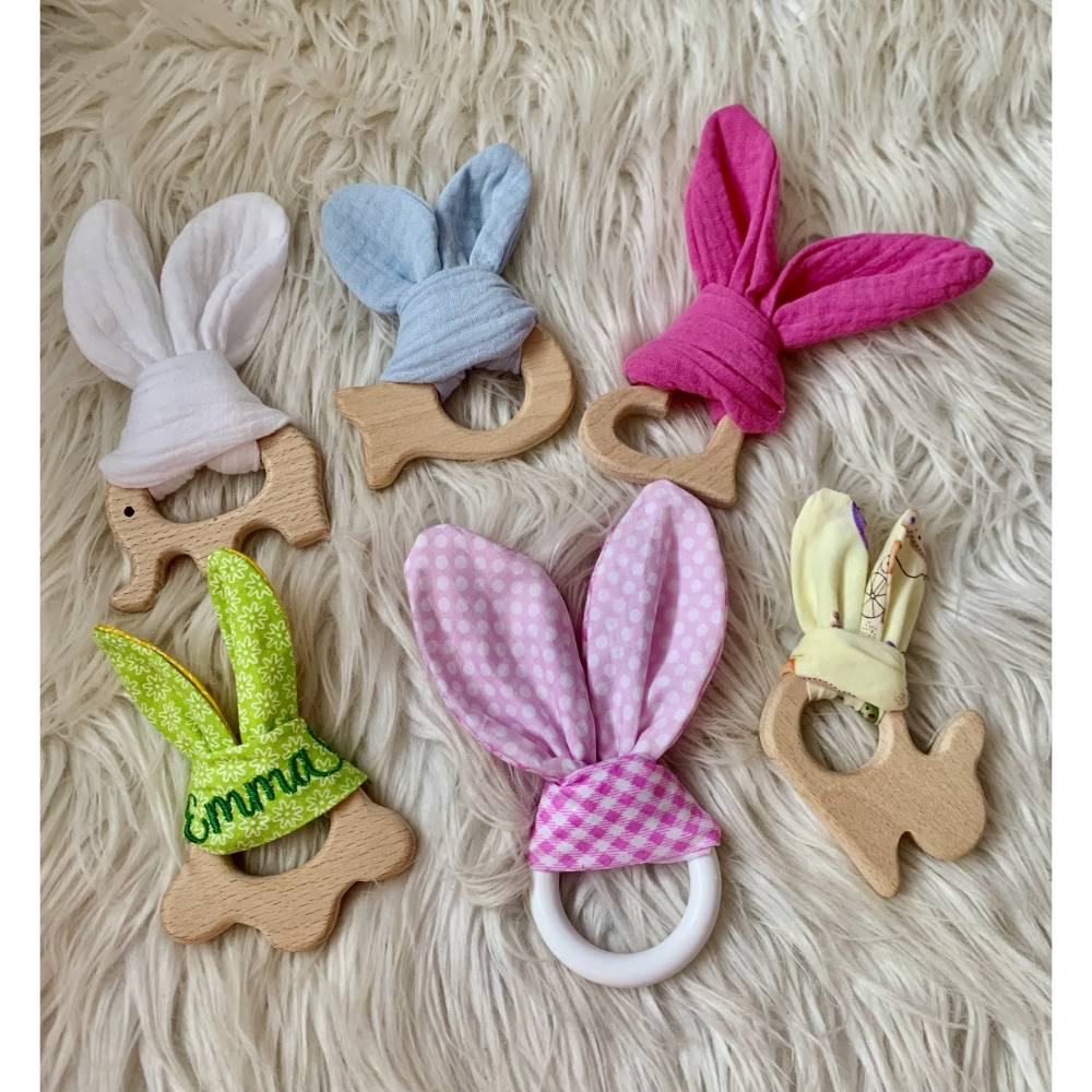 Stickdatei Knisterohren, Hasenohren, Baby Greifling Bild 1