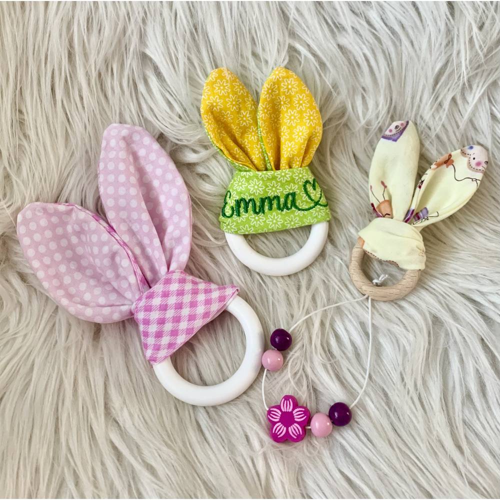 Stickdatei Knisterohren, Hasenohren, Baby Greifling Bild 5