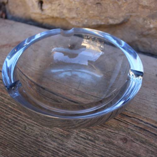 Strömbergshyttan Aschenbecher SIGNIERT  Design Gunnar Nylund Glas 50er 60er Jahre Schweden