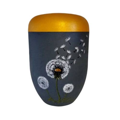 Urne, Pusteblume, Künstler Urne, handbemalte Bio Urne, Urne für Asche, Beerdigung Urne, Urne für Menschliche Asche,einzi