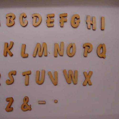 DIY Holz Großbuchstaben ABC 80mm bemalbar