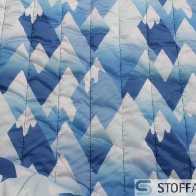 Stoff Polyester Stepp Stoff Eisberg blau weiß Jacken Stepper Steppstoff
