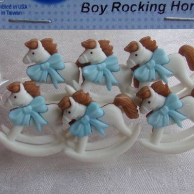 Dress it up Knöpfe  Schaukelpferde   (1 Pck.)   Boy Rocking Horse