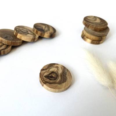 Runde Olivenholzscheibe für Schmuck und Dekoration