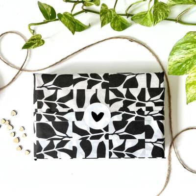 Seidenpapier 70x50 cm ABSTRAKT UND FLORAL Schwarz-weiß Geschenkpapierbogen ab 10 Stück Geschenkvepackung Papier