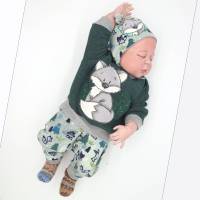 Erstlingsset, Neugeboren Set, Babyset, Erstausstattung, Pumphose, Oversizesweater, Ohrenmütze verschiedene Größen