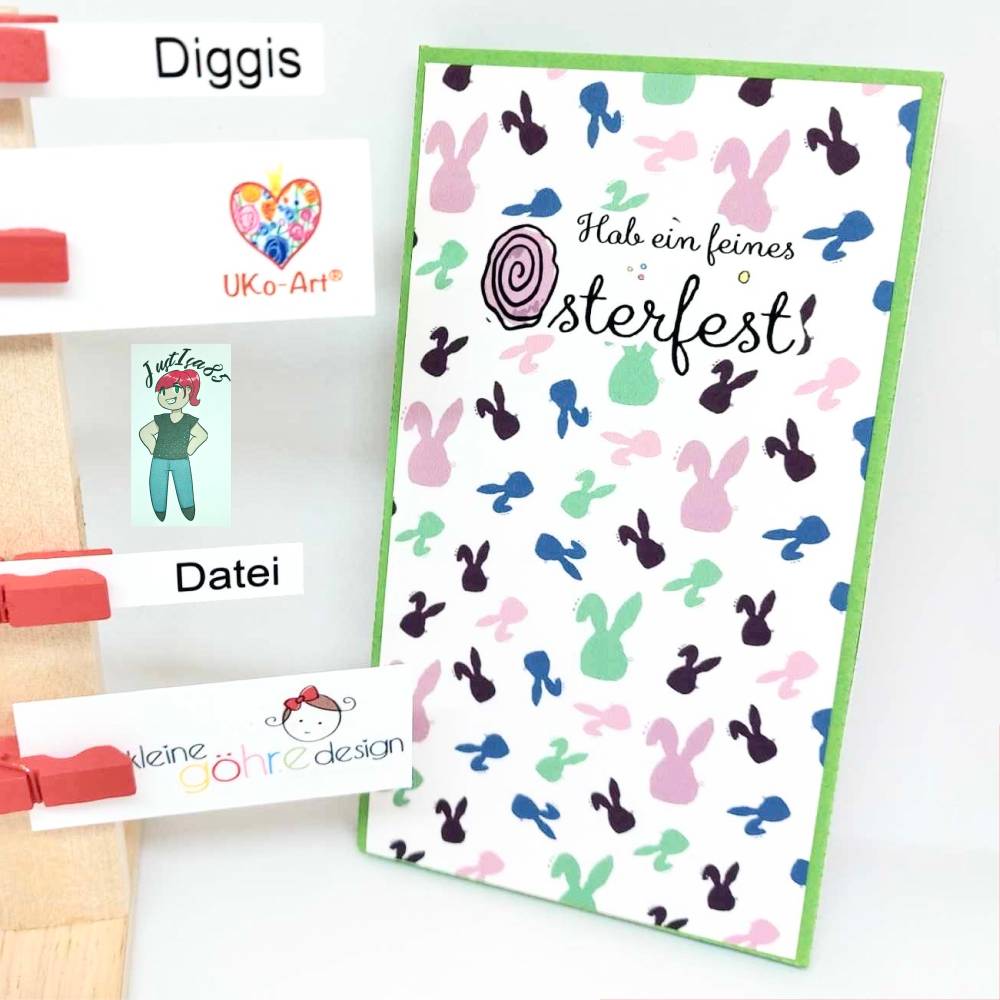 "Hasen-Party" weiß, DIY Bastelpapier Motivpapier Nahtlosmuster Endlosmuster Ostern Scrapbookpapie Bild 2
