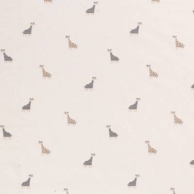 Jersey Stoff Baumwolle natur weiß Giraffe 25cm x 150cm Öko Tex Baby Collection
