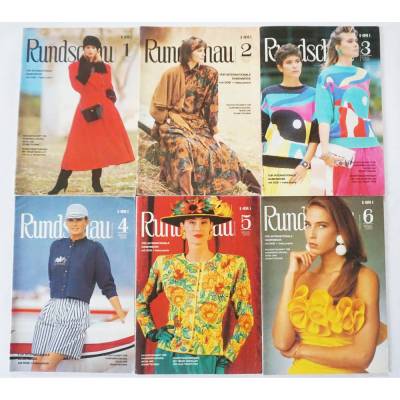 Vintage Modezeitschrift RUNDSCHAU 1988 Nähmagazin Schnittbogen für Schneider, Direktricen und Modedesigner
