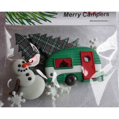 Dress it up Knöpfe  Winter Camping    (1 Pck.)  Merry Campers