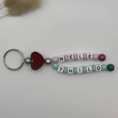 Schlüsselanhänger für zwei Namen