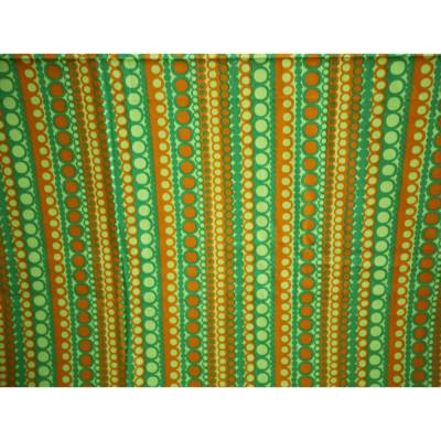 bunter Vintage Stoff grün orange/ B