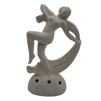 ART DECO Akt - Tänzerin mit Schal - Blumensteckfigur
