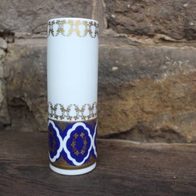Vase Echt Kobalt Unterweissbach Porzellan 70er Jahre GDR DDR
