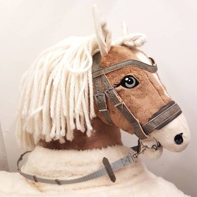 Hobby Horse Trense "Amsterdam" inkl. Zügel Zaumzeug Hobby Horse mit Glitzerschnallen und Zügeln