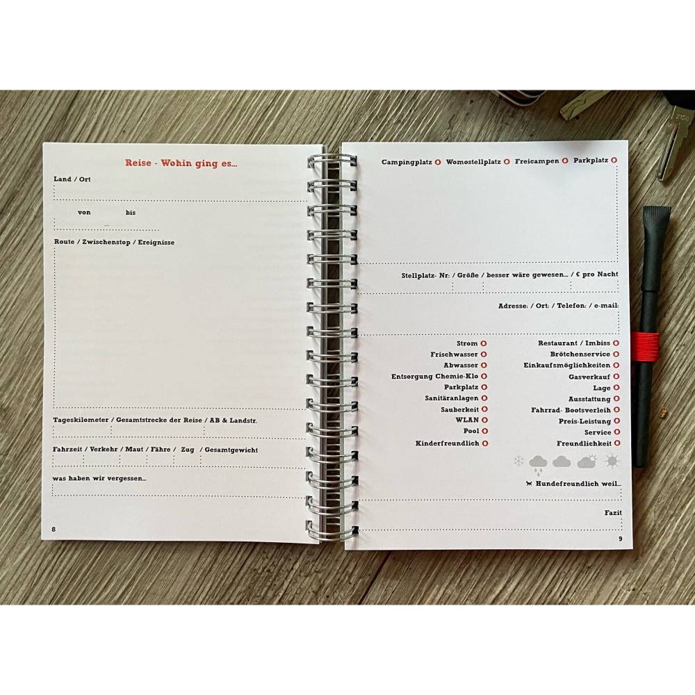 Camper Logbuch fr Wohnmobile | Logbuch | Reisetagebuch | Camping Tagebuch  | Camper Geschenk | Camping Zubehr