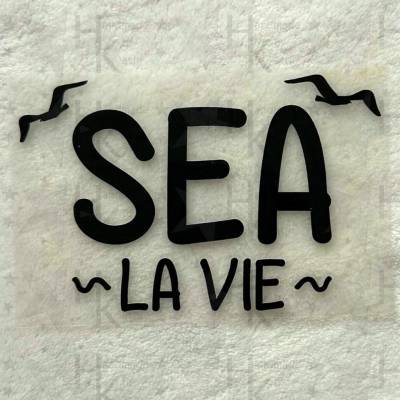 Bügelbild - Sea La Vie | Möwen | Maritim | Spruch | Logo - viele mögliche Farben