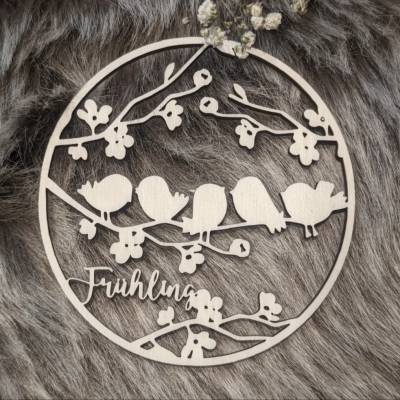 SVG Datei Frühling Vögel Türkranz