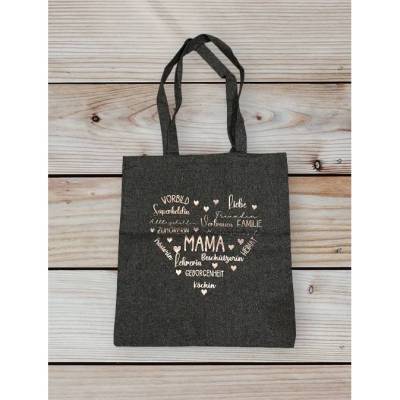 Baumwolltasche "Mama" – Stoffbeutel - Tragetasche - Einkaufsbeutel - Freizeittasche - Muttertag