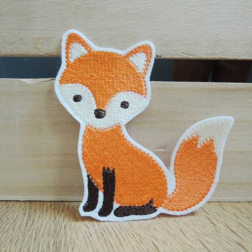 Fuchs Applikation Aufnäher bügelbild stickapplikation zum aufbügeln amelies welt stickt waldtiere wald gestickt patch em