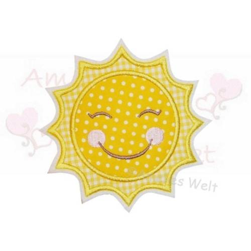 Sonne  Applikation bügelbild aufnäher stickerei