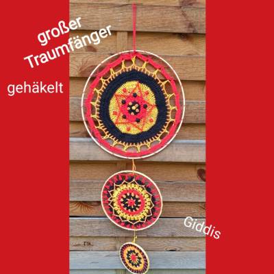 großer indianischer Traumfänger gehäkelt- Boho Style 