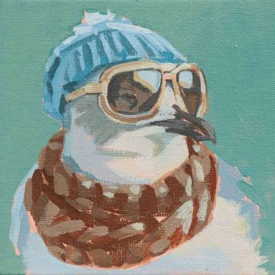 Fashion Week 3, Fine Art Print vom Original, 10x10 cm, mit Bilderrahmen