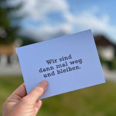 Karte Weg und bleiben | Postkarte | Grußkarte | Glückwunschkarte | Camping | Campingkarte | Camper