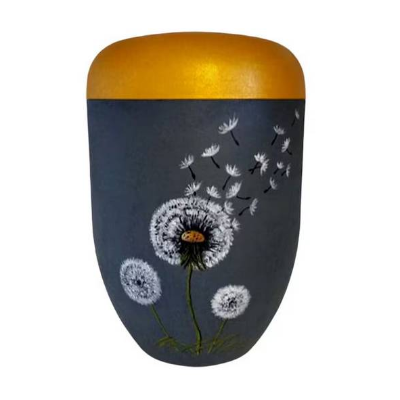 Urne, Urne mit Rose und Herz, Künstler Urne, handbemalte Bio Urne,Urne für Asche, Beerdigung Urne 