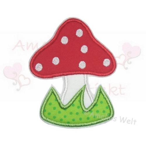 Pilz  Applikation Aufbügler pilzapplikation aufnäher bügelbild pilze