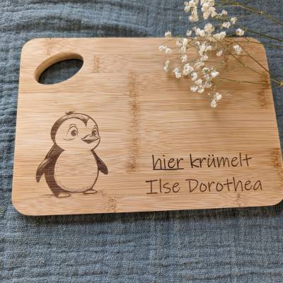 Frühstücksbrettchen | Brotbrett | Frühstücksbrett aus Holz, Bambus | Geschenk zur Geburt, für Babys und Kinder