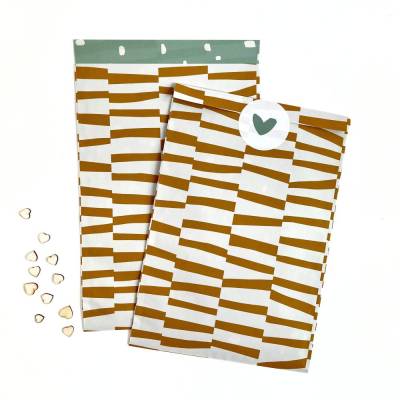 elegante Geschenktüten ABSTRAKT 5-50 Stück 17x25 cm Papiertüten mit Muster für selbtgemachte Geschenke verpacken
