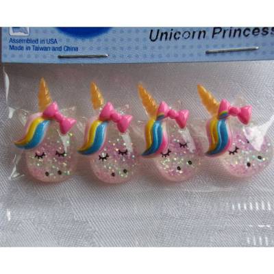  Dress it up Button    Einhorn - Kopf  (1 Pck.)   Unicorn Princess