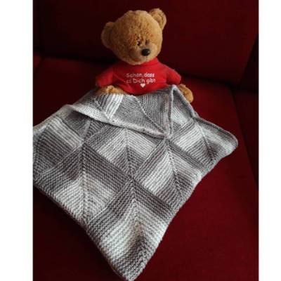 Handgestrickte Babydecke 