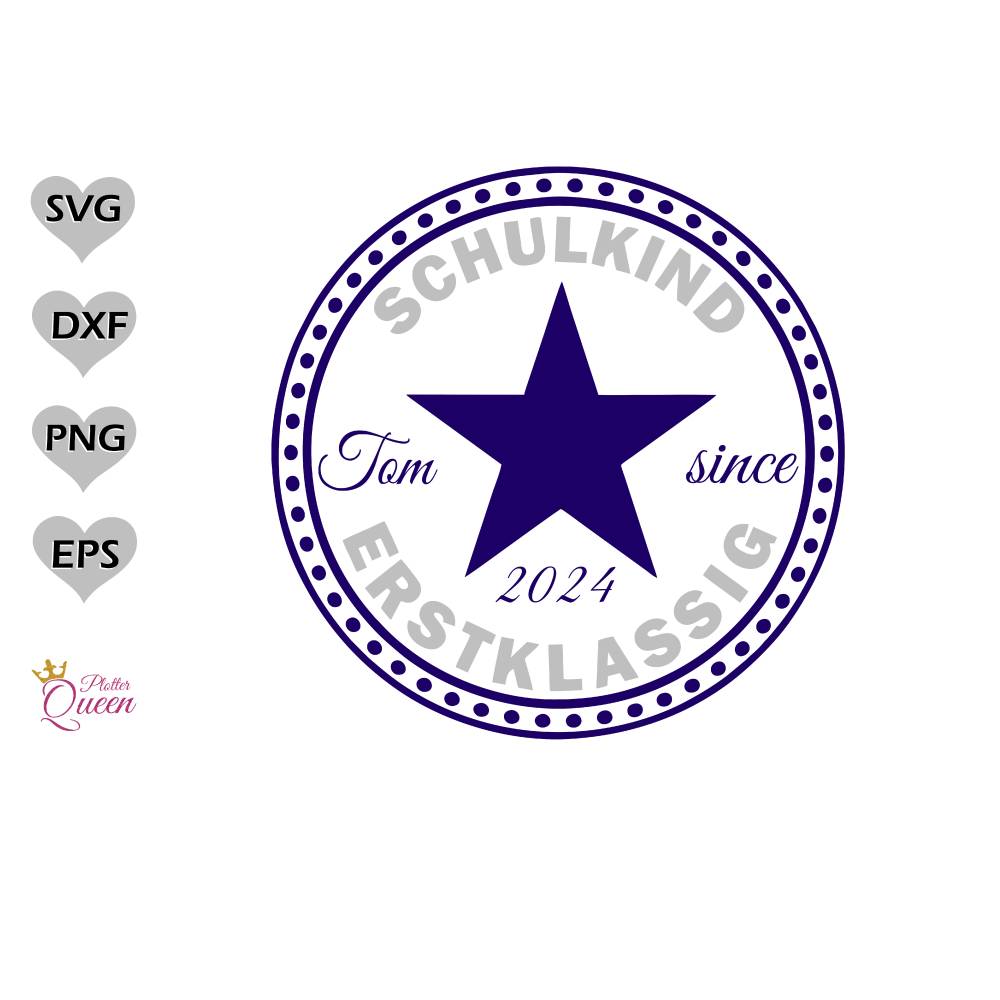 Plotterdatei Schulkind Stern  SVG DXF PNG Bild 3