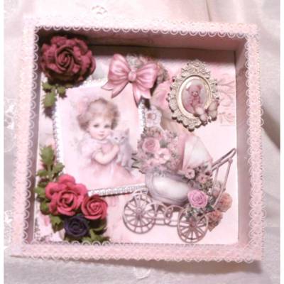 Geldgeschenk * Taufe * Geburt * Babyparty * Deko zur Taufe/Geburt/Babyparty * 3D-Shadowbox *