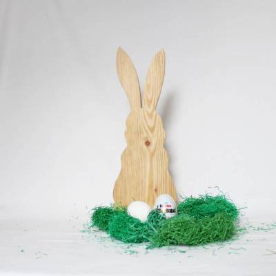 Osterhase, Osterdekoration, Holzhase