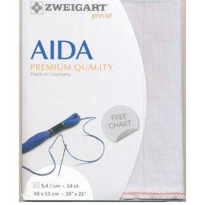 ZWEIGART 14ct Aida Precut 48x53 cm verschiedene Farben Zählstoff für Kreuzstich Stoffabschnitt