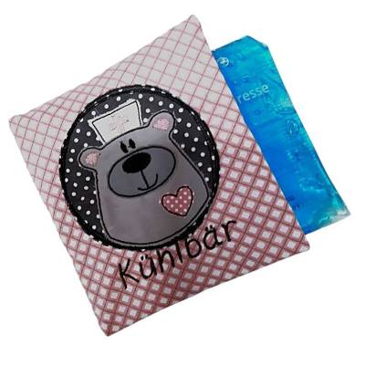 Cool Pack und Wärmekissen mit Kissenbezug rosa mit Bär