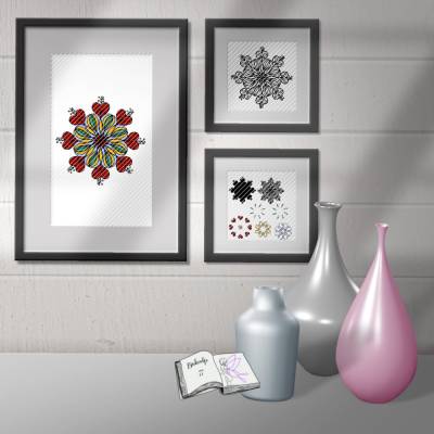 Digistamp und Plott Herz Mandala